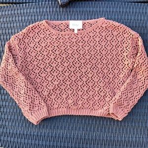 Super soft, cropped, see-through sweater from Jessica Simpson